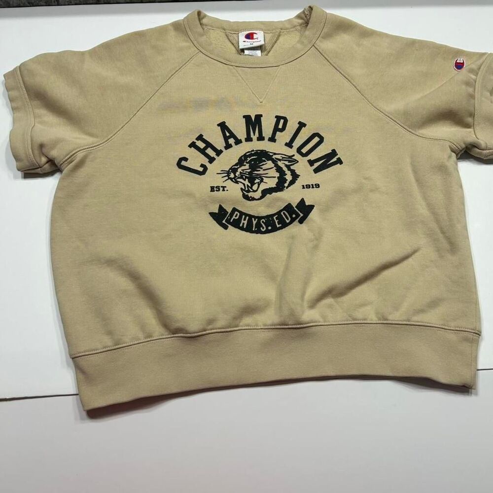 Champion Women's Tan and Cream Sweatshirt